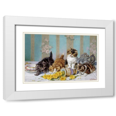 The Accident White Modern Wood Framed Art Print with Double Matting by Merlin, Daniel
