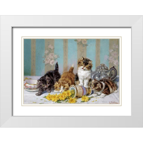 The Accident White Modern Wood Framed Art Print with Double Matting by Merlin, Daniel