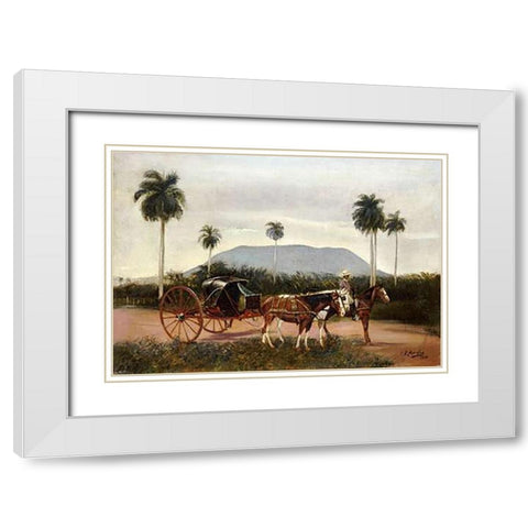 Volanta, 1916 White Modern Wood Framed Art Print with Double Matting by Morales, Eduardo