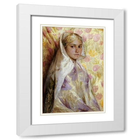 Eastern Souvenir White Modern Wood Framed Art Print with Double Matting by Mueller, Alexander