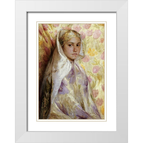 Eastern Souvenir White Modern Wood Framed Art Print with Double Matting by Mueller, Alexander