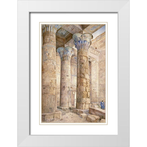 The Temple of Philae, Egypt White Modern Wood Framed Art Print with Double Matting by Newman, Henry Roderick