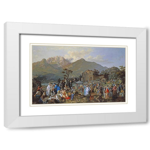 Country Fair White Modern Wood Framed Art Print with Double Matting by Radice, Casimiro