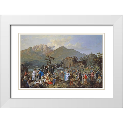 Country Fair White Modern Wood Framed Art Print with Double Matting by Radice, Casimiro