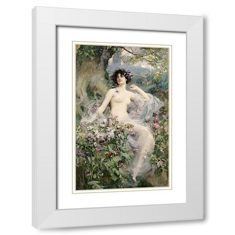 Songs of The Morning White Modern Wood Framed Art Print with Double Matting by Rae, Henrietta