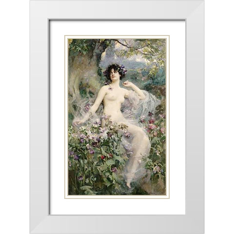 Songs of The Morning White Modern Wood Framed Art Print with Double Matting by Rae, Henrietta