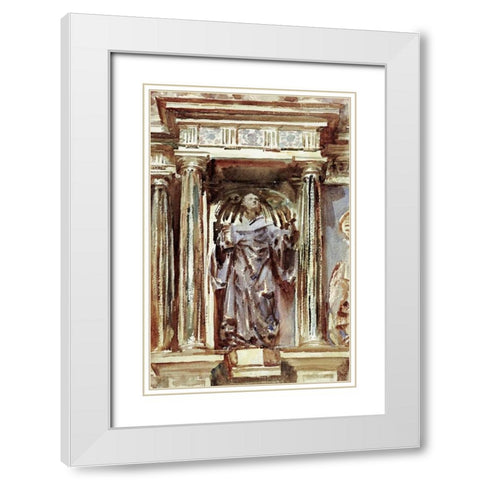 In a Church at Granada White Modern Wood Framed Art Print with Double Matting by Sargent, John Singer