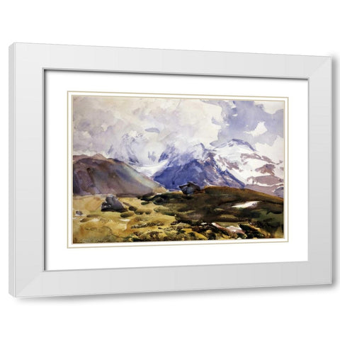 The Simplon White Modern Wood Framed Art Print with Double Matting by Sargent, John Singer