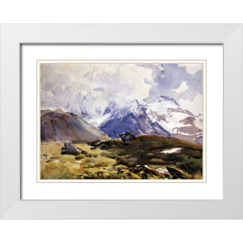 The Simplon White Modern Wood Framed Art Print with Double Matting by Sargent, John Singer