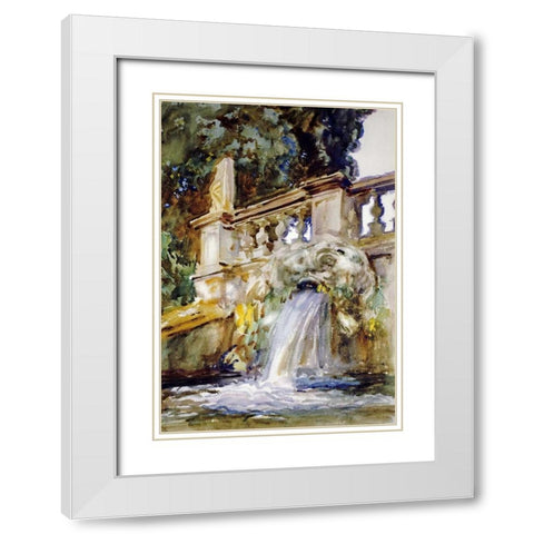 Villa Torlonia, Frascati White Modern Wood Framed Art Print with Double Matting by Sargent, John Singer
