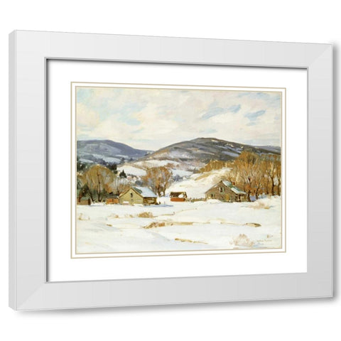 Early Snow White Modern Wood Framed Art Print with Double Matting by Symons, George Gardiner