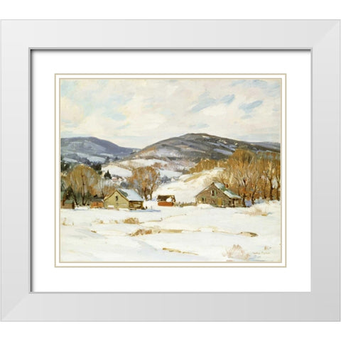 Early Snow White Modern Wood Framed Art Print with Double Matting by Symons, George Gardiner