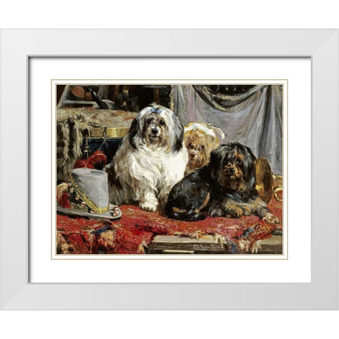 Circus Entertainers White Modern Wood Framed Art Print with Double Matting by Van Den Eycken, Charles
