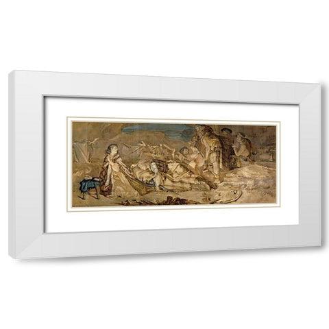 Prince Charles Edward Stuart White Modern Wood Framed Art Print with Double Matting by Verbeocken, H.