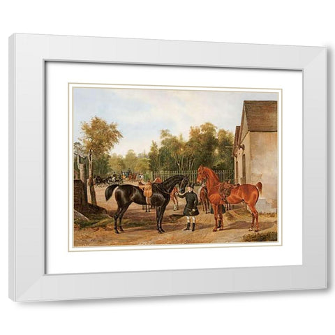 Preparing For The Ride White Modern Wood Framed Art Print with Double Matting by Von Zellenberg, Franz Zeller