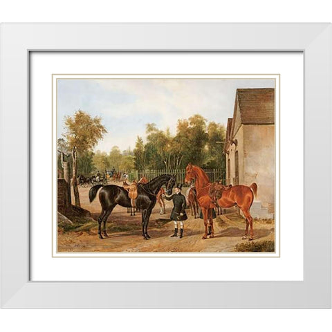 Preparing For The Ride White Modern Wood Framed Art Print with Double Matting by Von Zellenberg, Franz Zeller