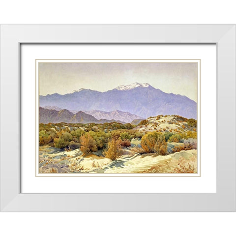 San Jacinto White Modern Wood Framed Art Print with Double Matting by Widforss, Gunnar