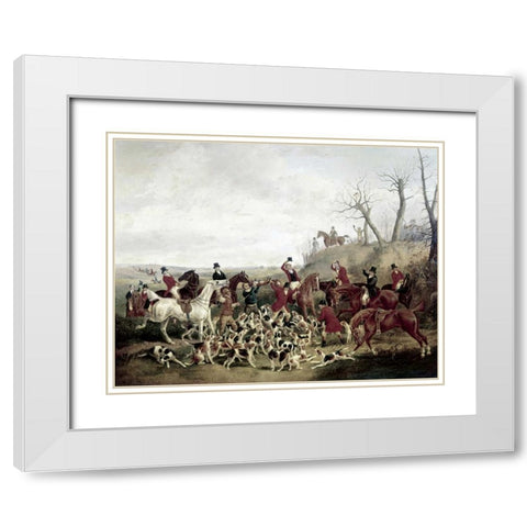 Kill White Modern Wood Framed Art Print with Double Matting by Alken, Henry Thomas