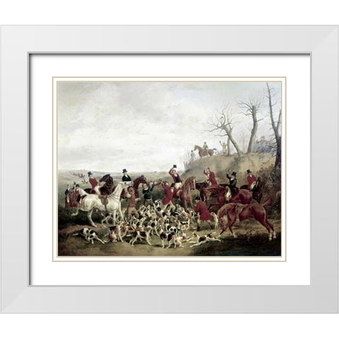 Kill White Modern Wood Framed Art Print with Double Matting by Alken, Henry Thomas