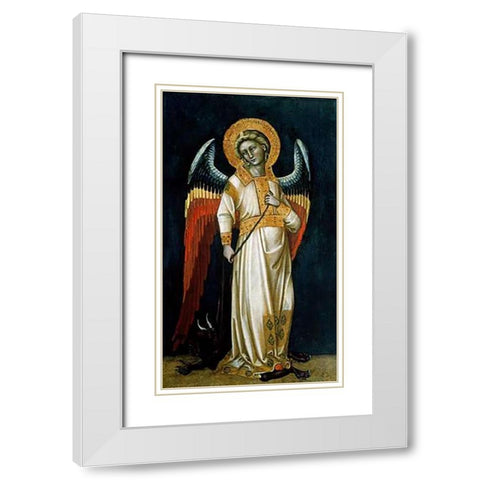 Archangel Michael I White Modern Wood Framed Art Print with Double Matting by Di Arpo, Guariento