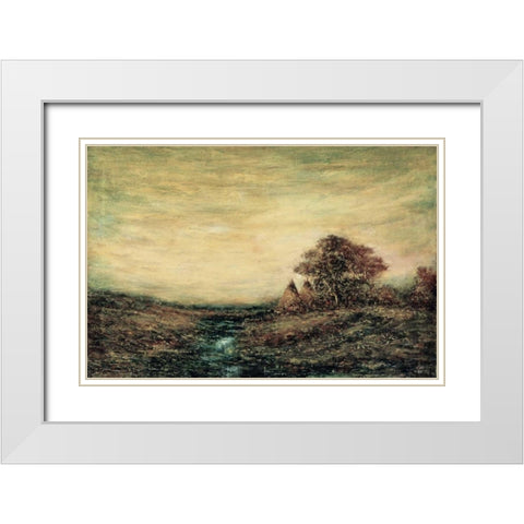 Sunlit Forest - Merced River, Yosemite Valley White Modern Wood Framed Art Print with Double Matting by Bierstadt, Albert