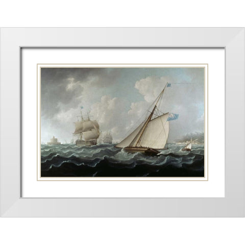 Full Sail White Modern Wood Framed Art Print with Double Matting by Butterworth, Thomas