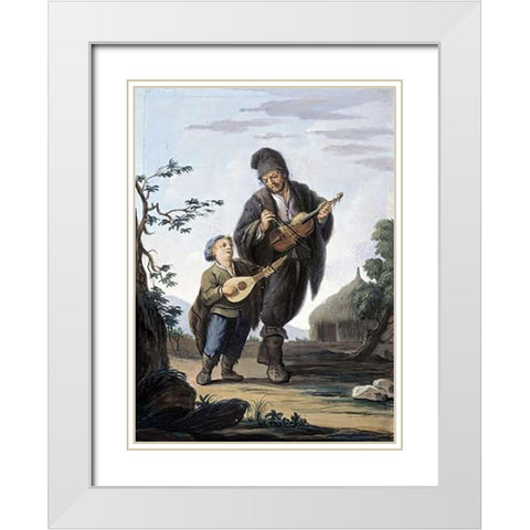 Suanatori Calebresi White Modern Wood Framed Art Print with Double Matting by Castelli, Costanzo