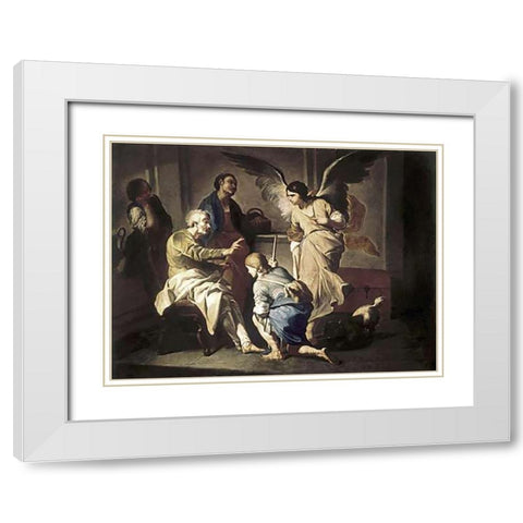 Farewell of Tobias White Modern Wood Framed Art Print with Double Matting by Cavallino, Bernardo
