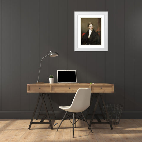 Benjamin Chew Willcock White Modern Wood Framed Art Print with Double Matting by Chinnery, George