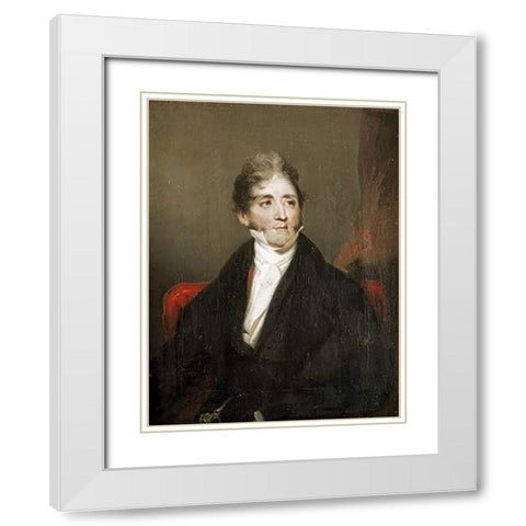 Benjamin Chew Willcock White Modern Wood Framed Art Print with Double Matting by Chinnery, George