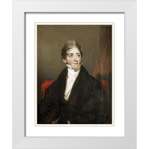 Benjamin Chew Willcock White Modern Wood Framed Art Print with Double Matting by Chinnery, George