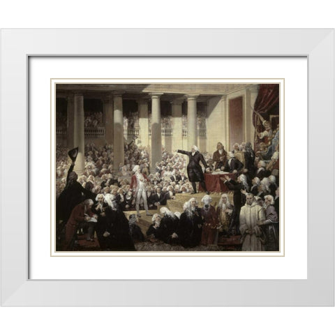 Mirabeau Devant Dreux-Brezemirabeau In Front of Dreux-Breze White Modern Wood Framed Art Print with Double Matting by Court, Joseph Desire