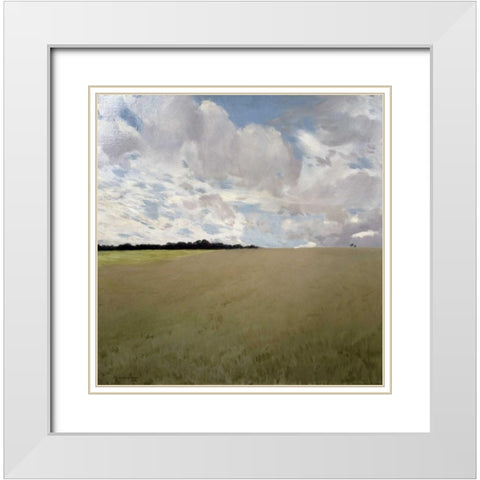 Landscape White Modern Wood Framed Art Print with Double Matting by De Latouche, Gaston