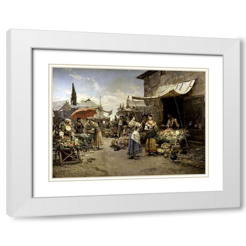Marketplace White Modern Wood Framed Art Print with Double Matting by Detti, Cesare Agostino