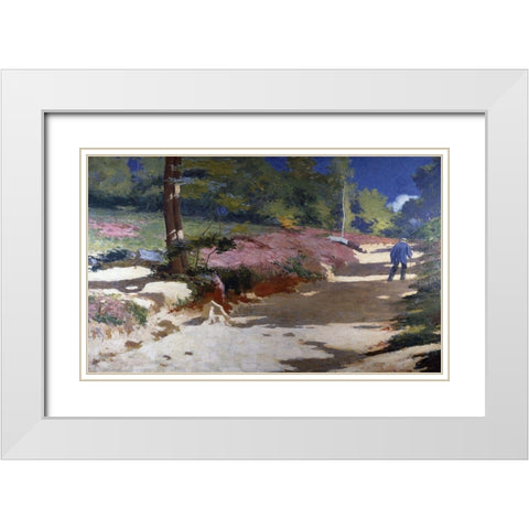 Midday White Modern Wood Framed Art Print with Double Matting by Dodge, William de Leftwich