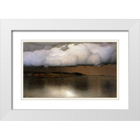 Silence White Modern Wood Framed Art Print with Double Matting by Dubovskoy, Nikolay Nikanorovic