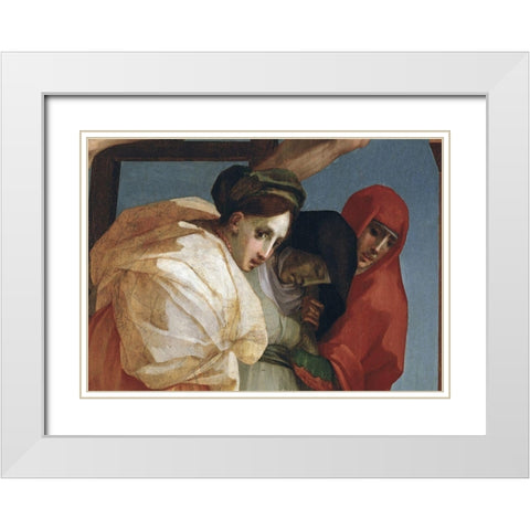 Descent From The Cross (Detail) White Modern Wood Framed Art Print with Double Matting by Fiorentino, Rosso