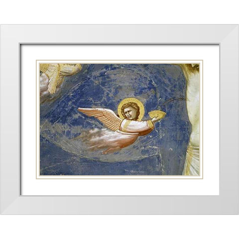Crucifixion - Detail White Modern Wood Framed Art Print with Double Matting by Giotto