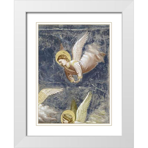Crucifixion - Detail White Modern Wood Framed Art Print with Double Matting by Giotto