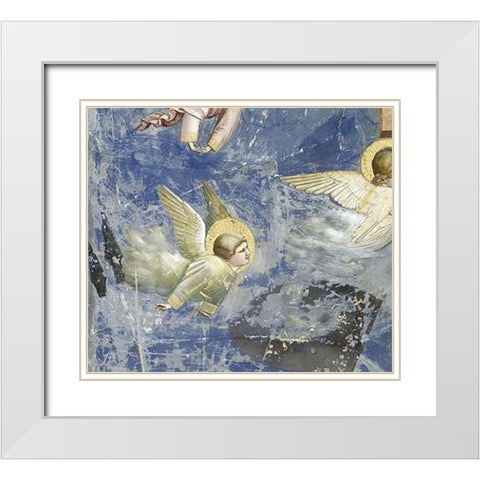 Crucifixion - Detail White Modern Wood Framed Art Print with Double Matting by Giotto