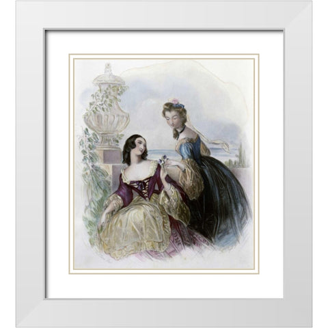 Violets White Modern Wood Framed Art Print with Double Matting by Gorter, Arnold Marc