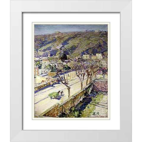 Vintageillipo, Italy White Modern Wood Framed Art Print with Double Matting by Hassam, Childe