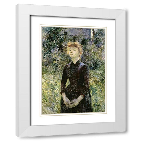 A Batignolles White Modern Wood Framed Art Print with Double Matting by Toulouse-Lautrec, Henri