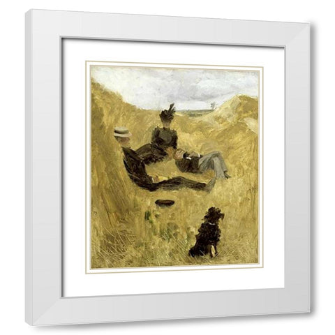 Party in the Country White Modern Wood Framed Art Print with Double Matting by Toulouse-Lautrec, Henri