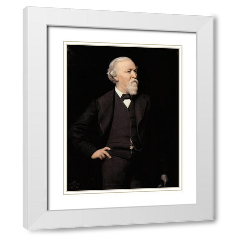 Robert Browning White Modern Wood Framed Art Print with Double Matting by Lehmann, Rudolph K.E.