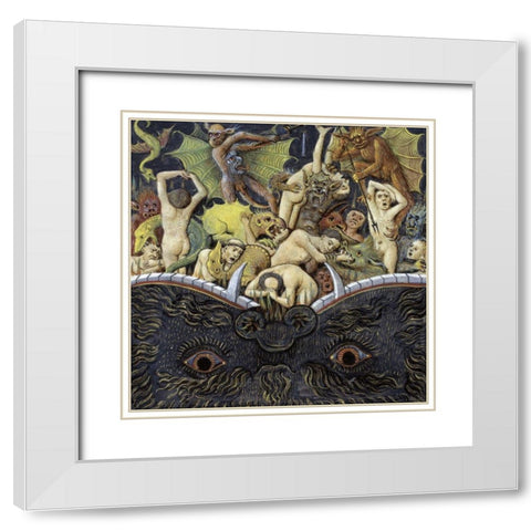 Inferno White Modern Wood Framed Art Print with Double Matting by Ludolf of Saxony,