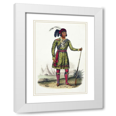 Osceola, a Seminole Leader White Modern Wood Framed Art Print with Double Matting by McKenney, Thomas Lorraine