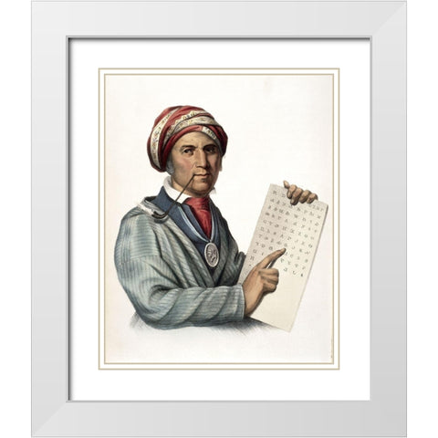 Sequoyah White Modern Wood Framed Art Print with Double Matting by McKenney, Thomas Lorraine