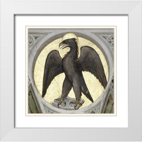 Saint John As An Eagle White Modern Wood Framed Art Print with Double Matting by De Menabuoi, Giusto