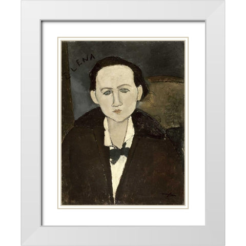 Elena Pawlowski White Modern Wood Framed Art Print with Double Matting by Modigliani, Amedeo